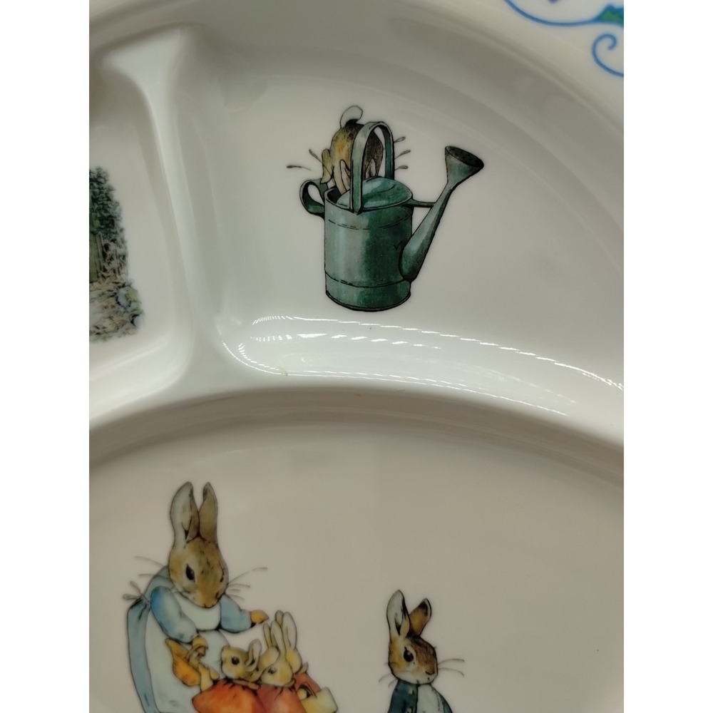 Vintage Eden Melamine Peter Rabbit And Friends Divided Plate & Bowl Child's - Picture 8 of 9